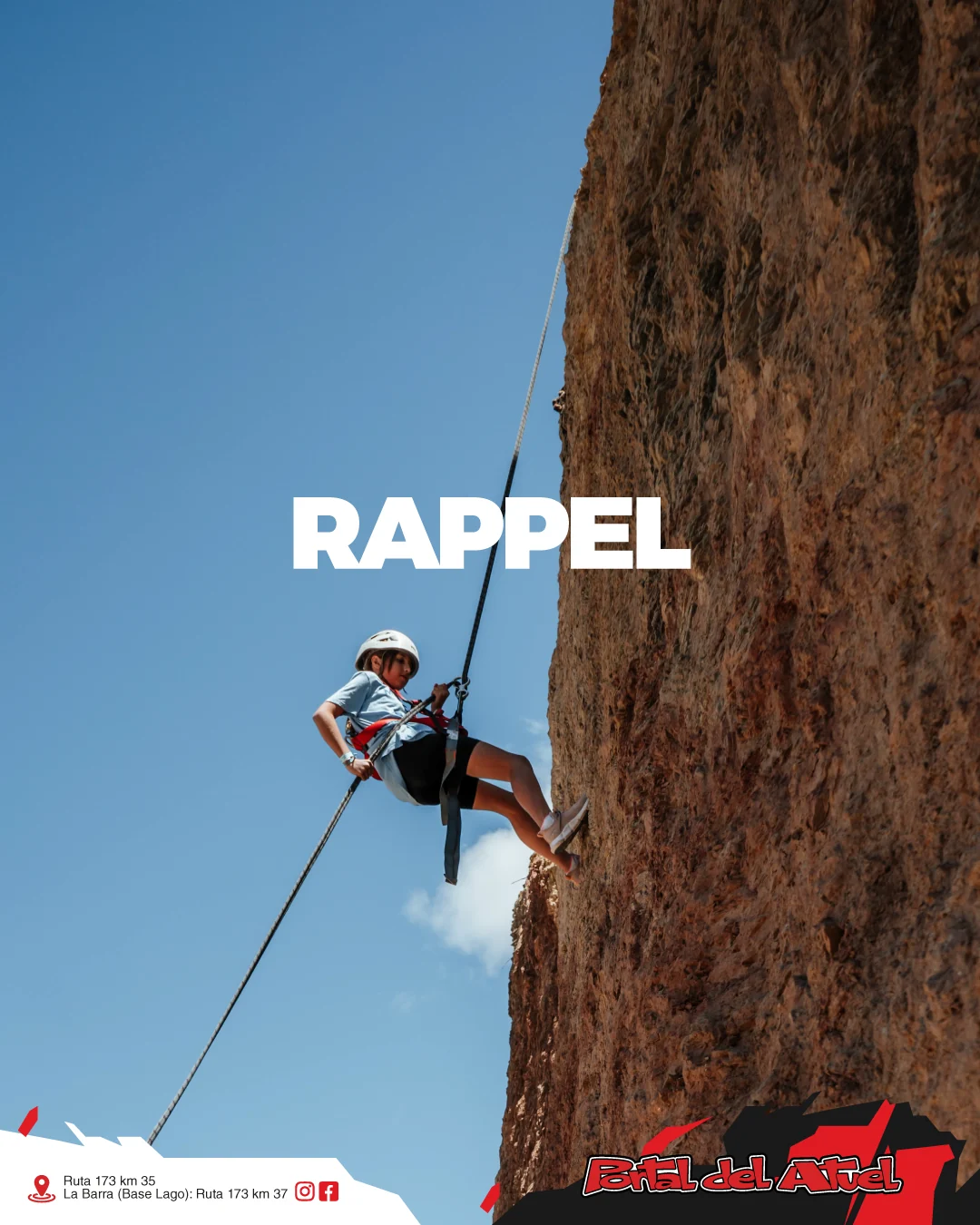 Rappel en la montaña